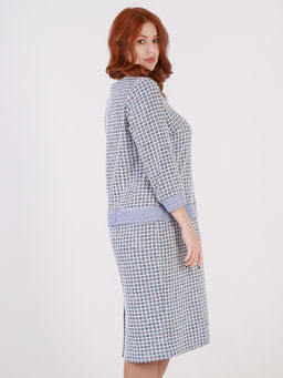 Платье твидовой фактуры офисное - Almond фото 3