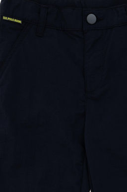Темно-синие брюки из плотной ткани для мальчика Неожиданная скидка в корзине - U.s. polo assn фото 4