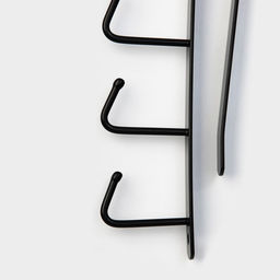 Держатель кухонный подвесной Доляна, на 6 предметов, 1.5×26×7 см, чёрный