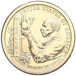 Монета 1 доллар 2024 года P США Американские инновации Джордж Вашингтон Карвер