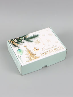 Коробка подарочная, самосборная «Золотой Новый год»,30.7×22×9.5 см