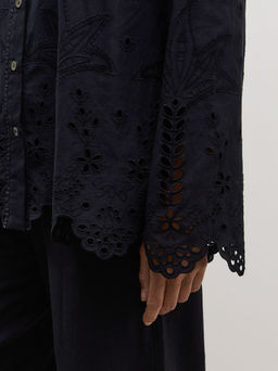 Хлопковая рубашка с вышивкой / Zarina  фото 10