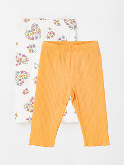 Beli Lastikli ?i?ekli K?z Bebek Tayt 2li