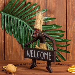 Сувенир табличка «Абориген Welcome», 17×15×6.5 см, дерево