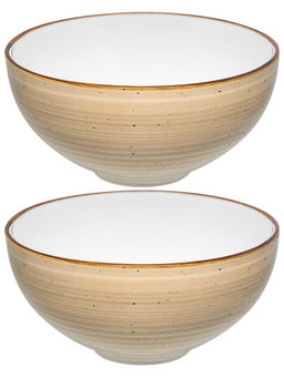 Набор салатников круглых 2 пр. 600 мл 15*15*7 см "Кантри Крафт", бежевый, фарфор