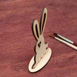 Цена за 3 шт. Заготовка для творчества Кролик-глазастик, на подставке - Simaland фото 3