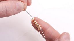 Gamma Иглы бисерные №50 сталь N-315 d 0.4 мм 6 шт с нитковдевателем