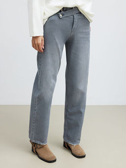 Wideleg Kad?n Jean Pantolon