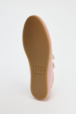 SATIN EFFECT TOPSTITCHED BALLERINAS - Zara фото 8