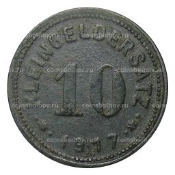 10 пфеннигов 1917 года Германия  Нотгельд Айслебен