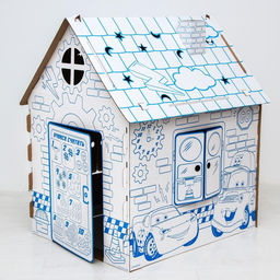 Дом-раскраска «Тачки», набор для творчества, дом из картона, Дисней