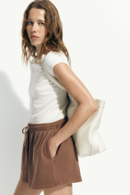Pantal?n corto en sudadera con cord?n ajustable - H&m фото 4