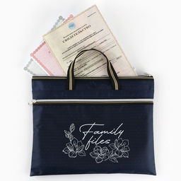 Сумка для документов Family documents, темно-синяя, 36 х 29 см - Textura фото 5