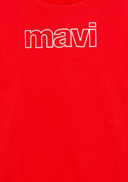 Mavi Logo Bask?l? K?rm?z? Sweatshirt  фото 5