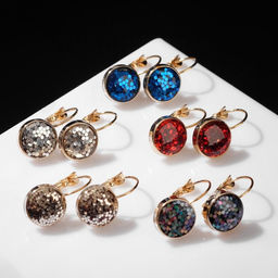 Серьги со стразами Конфетти вспышка, цвет МИКС - Queen fair фото 2