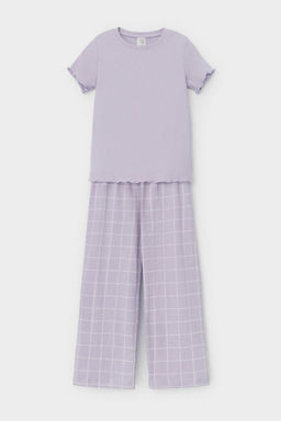 К 1636/лепесток орхидеи,двойная клетка пижама дет