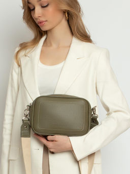 Женская кожаная сумка Richet 3154LNT 630 Зеленый