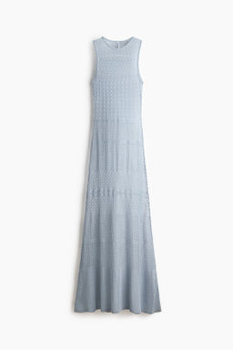Maxivestido efecto crochet