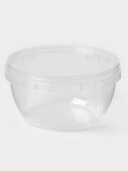 Цена за 340 шт. Контейнер - супница одноразовый, с крышкой, 365 мл, пластик, прозрачная