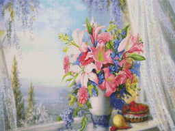 Вышивка крестиком 40х50см, Лилии