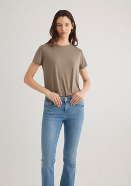 Lux Touch TENCEL TM Kahverengi Modal Tisort - Mavi фото 2