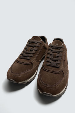 CASUAL LEATHER TRAINERS - Zara фото 2