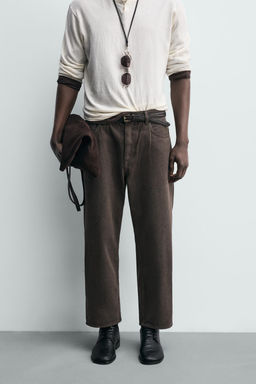 TAPERED WIDE-LEG JEANS - Zara фото 2