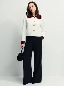 Кардиган с воротником и декоративными пуговицами / Zarina фото 2