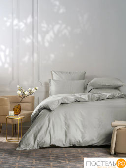 Пододеяльник на молнии CASSIA ЛЮКС Страйп Сатин хл/сатин сер