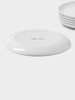 Тарелки Magistro Mien, d=21 см, набор 6 шт., фарфор, белые