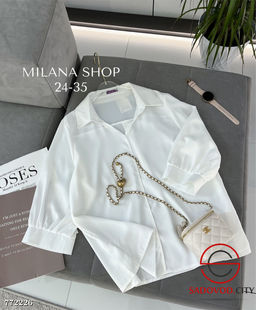 Женская рубашка однотонная - Zum ming фото 2