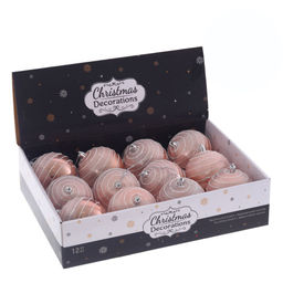 Набор из 12шт Украшение новогоднее "Шар", D 8 см, L35 W26,5 H9 см
