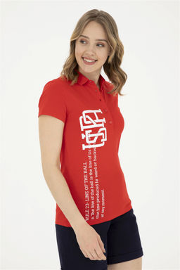 Женская красная футболка - U.s. polo assn фото 3