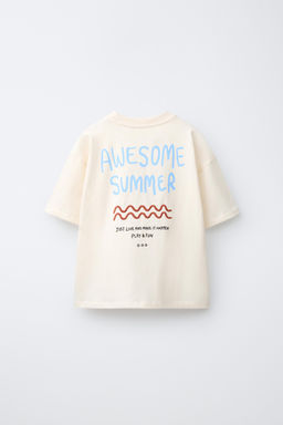 CAMISETA ESTAMPADA TEXTO / Crudo - Zara фото 2