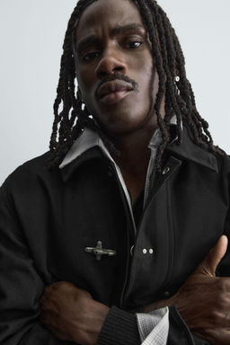 RELAXED FIT FIREMAN CLASP JACKET - Zara фото 6