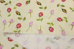 Поплин Премиум (Digital) Изящные розочки цв.светло-пшеничный, ш.1.45м, хл-100%, 130гр/м.кв - Купава фото 6