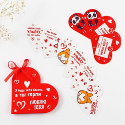 10 любовных пожеланий Люблю тебя, 12 х 10,5 см