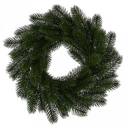 Декоративный венок "Елка" д37см, малый, пластик, зеленый (Россия)