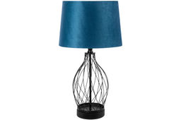 Настольная лампа 28*28*53 см + синий круг абажур