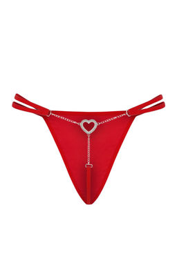 Siyah-K?rm?z? 2li Micro Kalp Aksesuar Detayl? String Kulot THMSS26KU00006 - Trendyolmilla фото 4