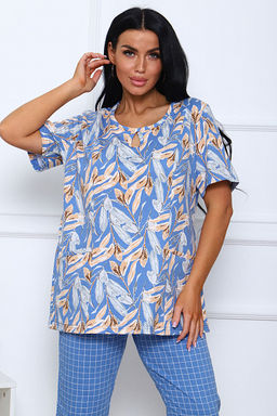 Костюм с бриджами (00990, голубой)