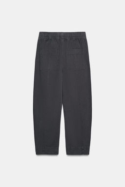 PANTAL?N CINTURA EL?STICA / Gris antracita - Zara фото 9