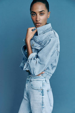 JEANS Z.01 MOM FIT TIRO ALTO / Azul claro - Zara фото 12