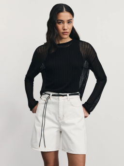 Джинсовые шорты А-силуэта / Zarina фото 7