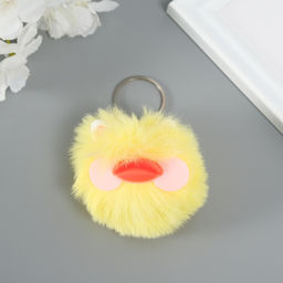 Брелок для ключей на кольце Пушистик. Необычный утёнок, на сумку, рюкзак, жёлтый, 10?6?6 см - Simaland фото 2