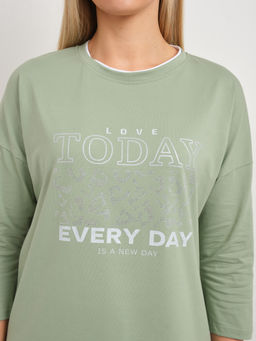 Лонгслив женский Лео фисташка