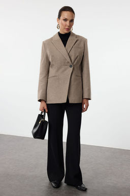 TRENDYOLMILLA Bordo Kase Fitted Blazer Ceket TWOAW25BC00011 фото 6