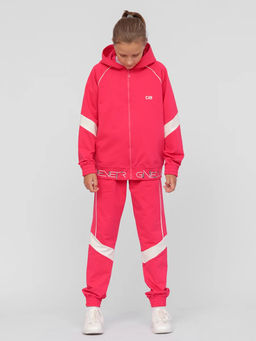 CRB wear/FWXW 90036-25 Комплект женский (толстовка, брюки),малиновый/Ex.Cherubino  фото 2