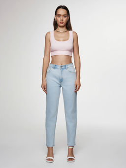 CONTE CON-620 Джинсы mom fit с высокой посадкой light blue