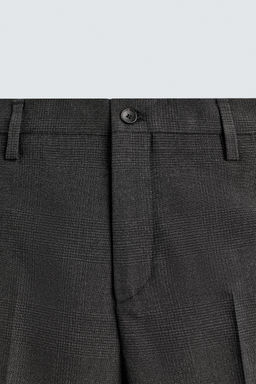 TEXTURED CHECK SUIT TROUSERS - Zara фото 21